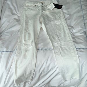 Levi’s white ripped jeans